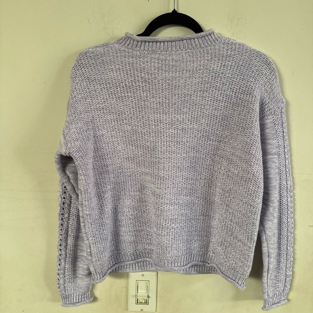 Lilly Pulitzer MAXCY SWEATER Light Lilac Verbena Marl Purple S preppy cotton - Picture 6 of 8